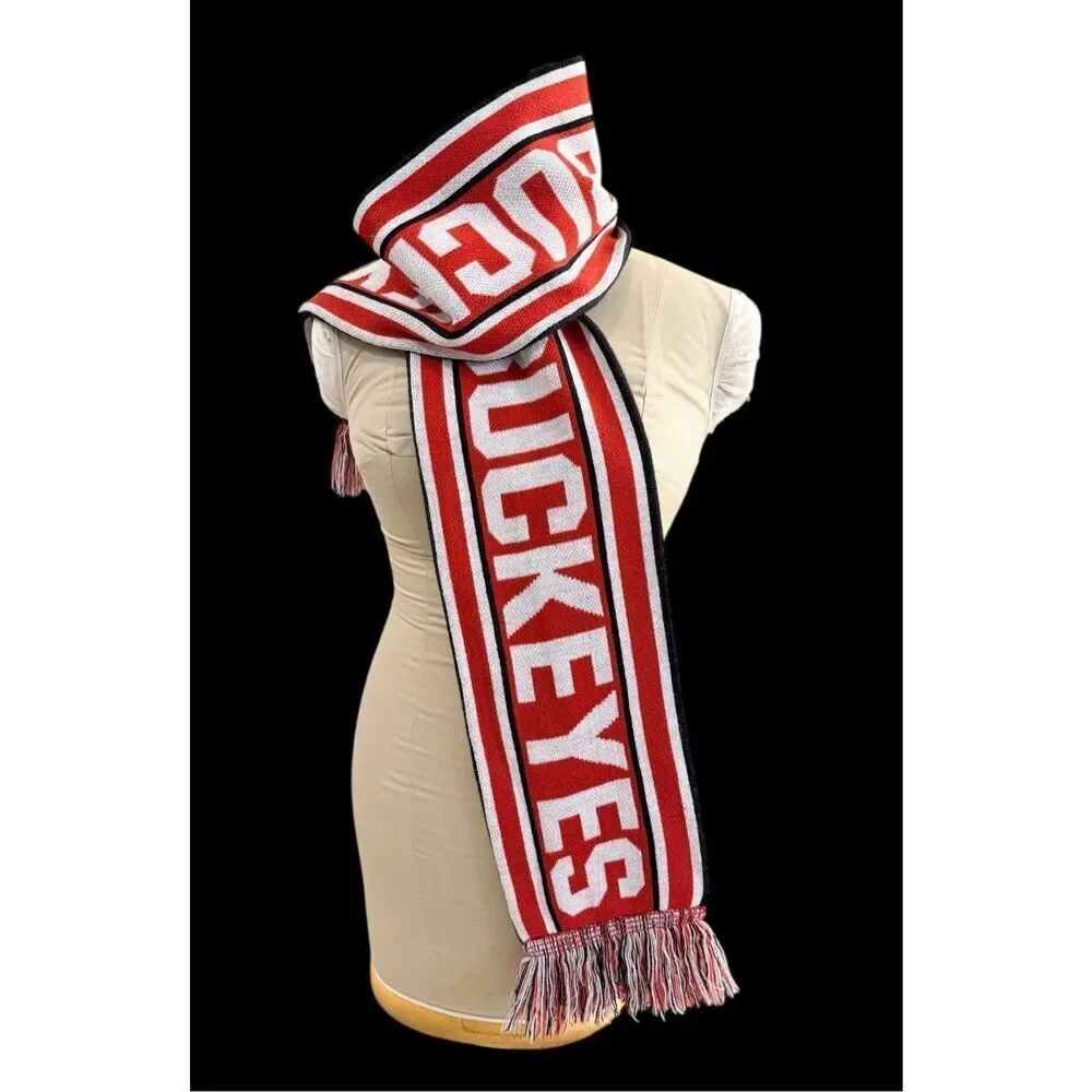 Ohio State Buckeyes Knit Scarf Reversible Battle Cry Unisex
